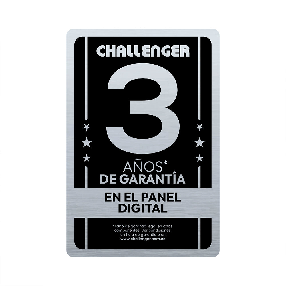 Lavadora Automática 13 Kg - De 29 Lb Challenger, Color Gris