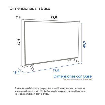 Televisor 32 Pulgadas LED Challenger, Color Negro