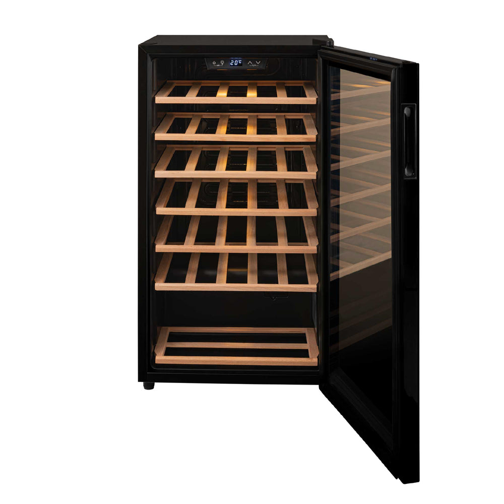 Cava de Vinos de 34 Botellas 85 lt, Negro