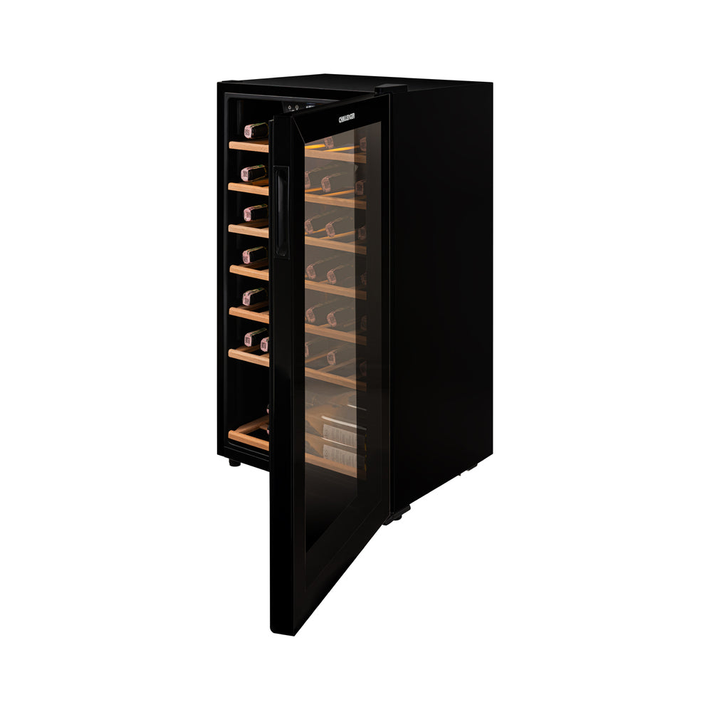 Cava de Vinos de 34 Botellas 85 lt, Negro