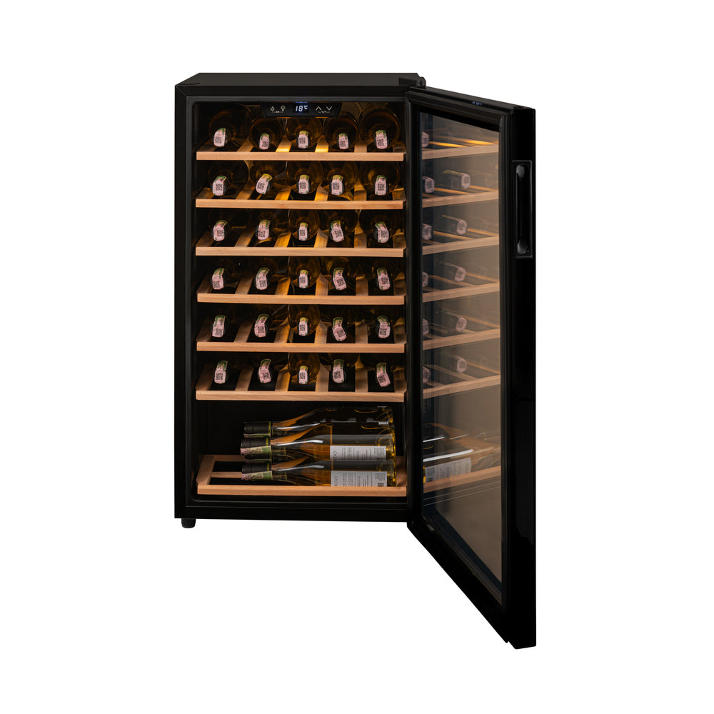 Cava de Vinos de 34 Botellas 85 lt, Negro