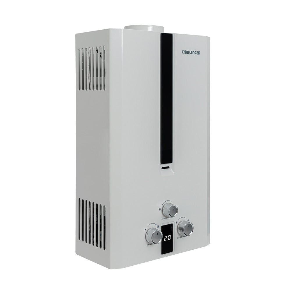 Calentador De Paso a Gas Propano Challenger 12 Lts, Blanco