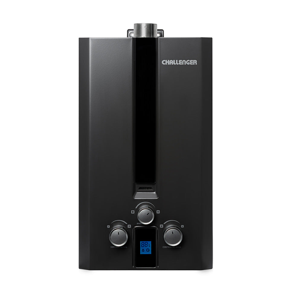 Calentador De Paso Challenger 6 Litros Tiro,  Negro