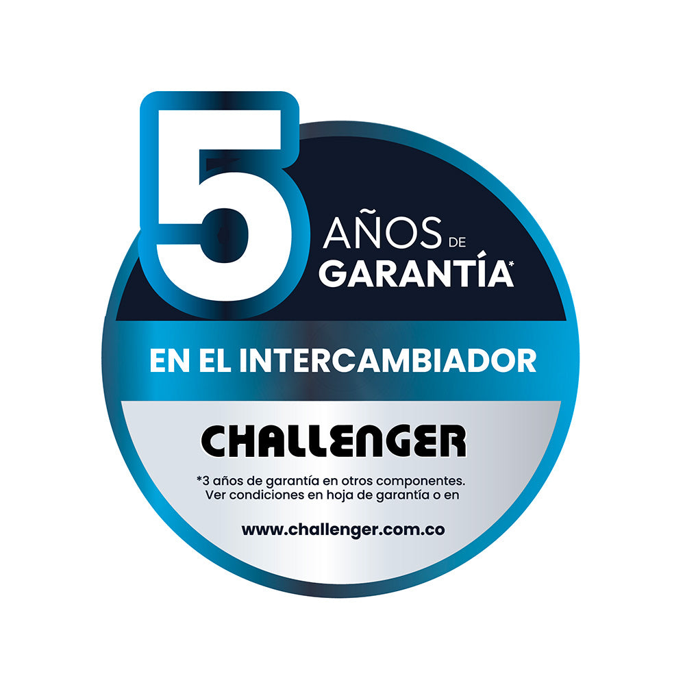 Calentador De Paso Challenger 6 Litros Tiro,  Negro