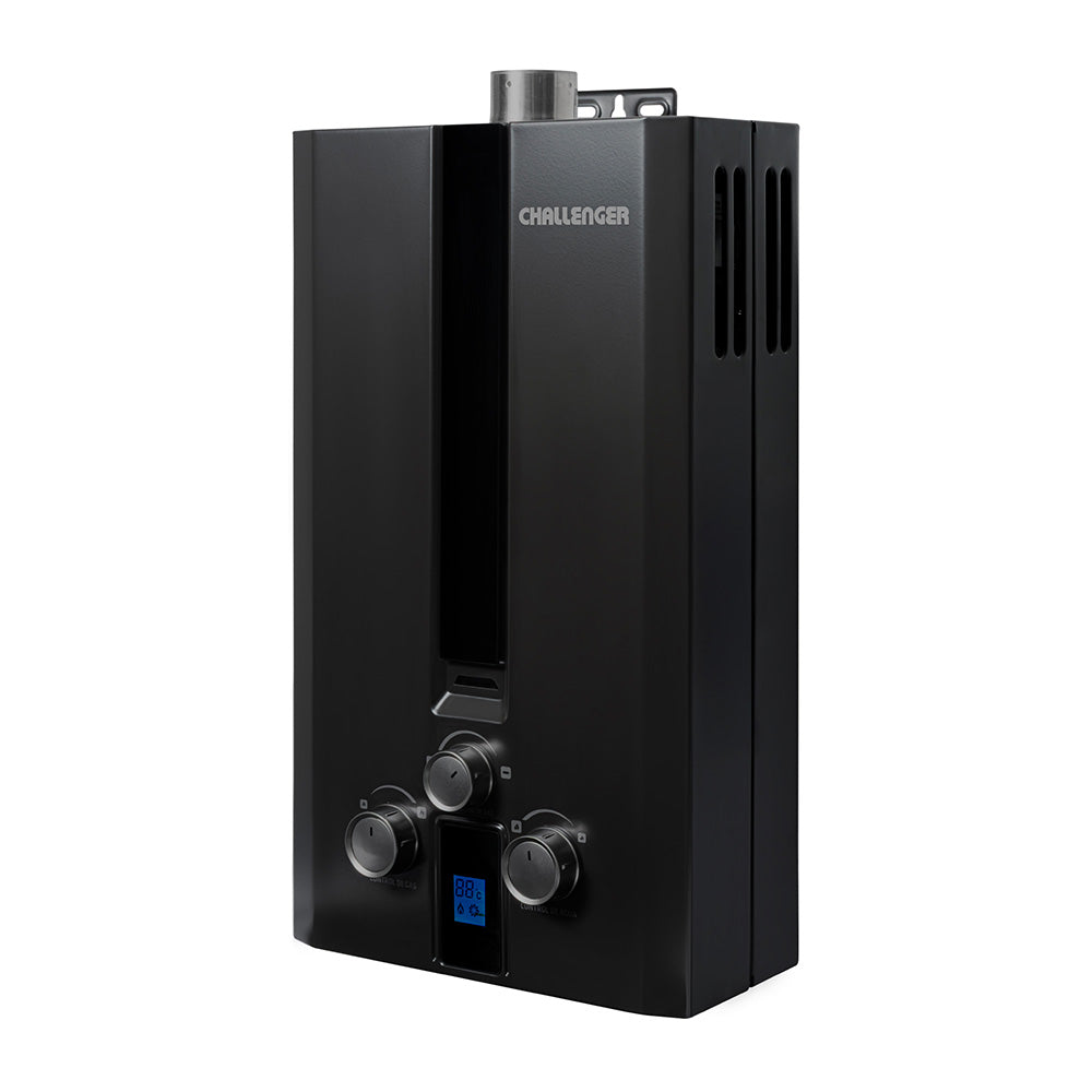 Calentador De Paso Challenger 6 Litros Tiro,  Negro