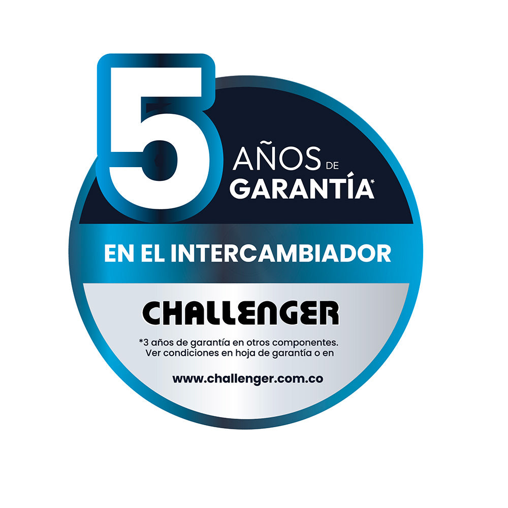 Calentador De Paso Challenger 12 Litros Tiro, Negro