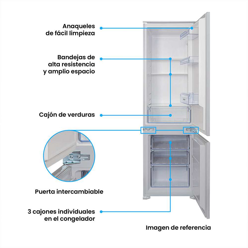 Nevera Panelable Inverter CP 256 Litros Brutos Challenger
