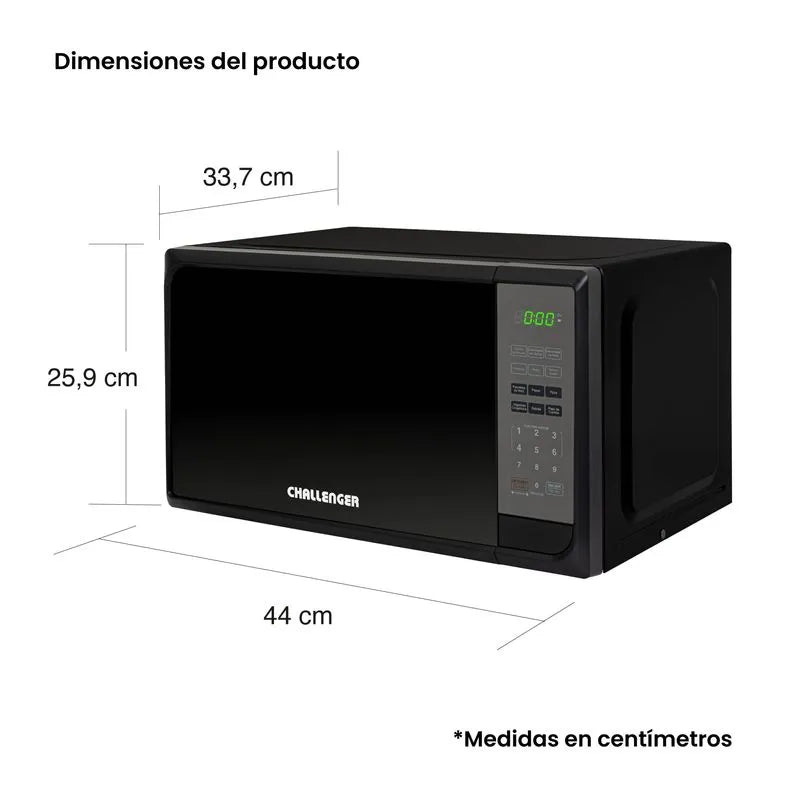 Microondas Negro 20lts 120v Challenger Hm8008