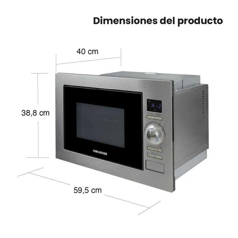 Microondas De Empotrar 25lts 120v Challenger Hm8023