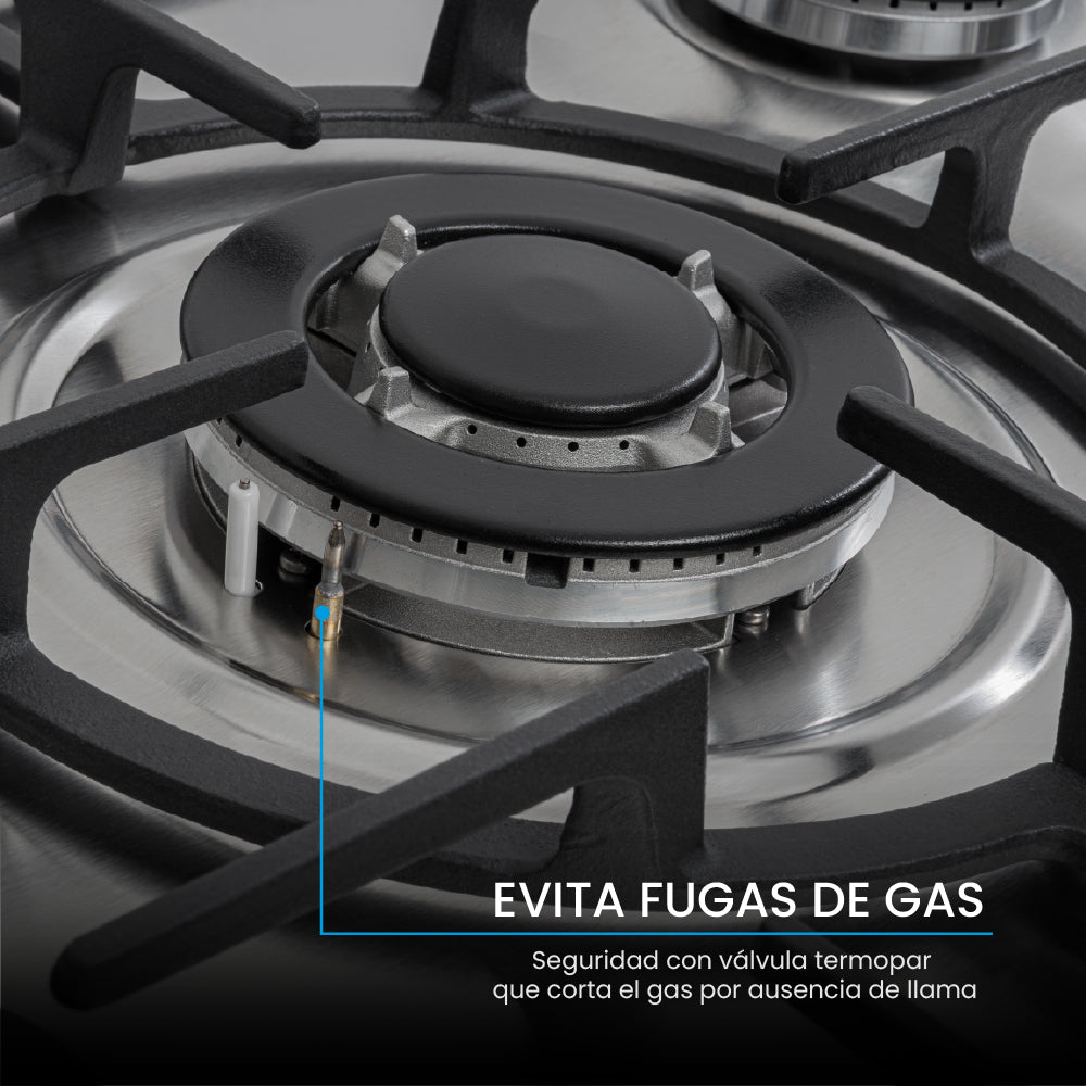 Estufa De Empotrar Serie Alpha Challenger, Plateado