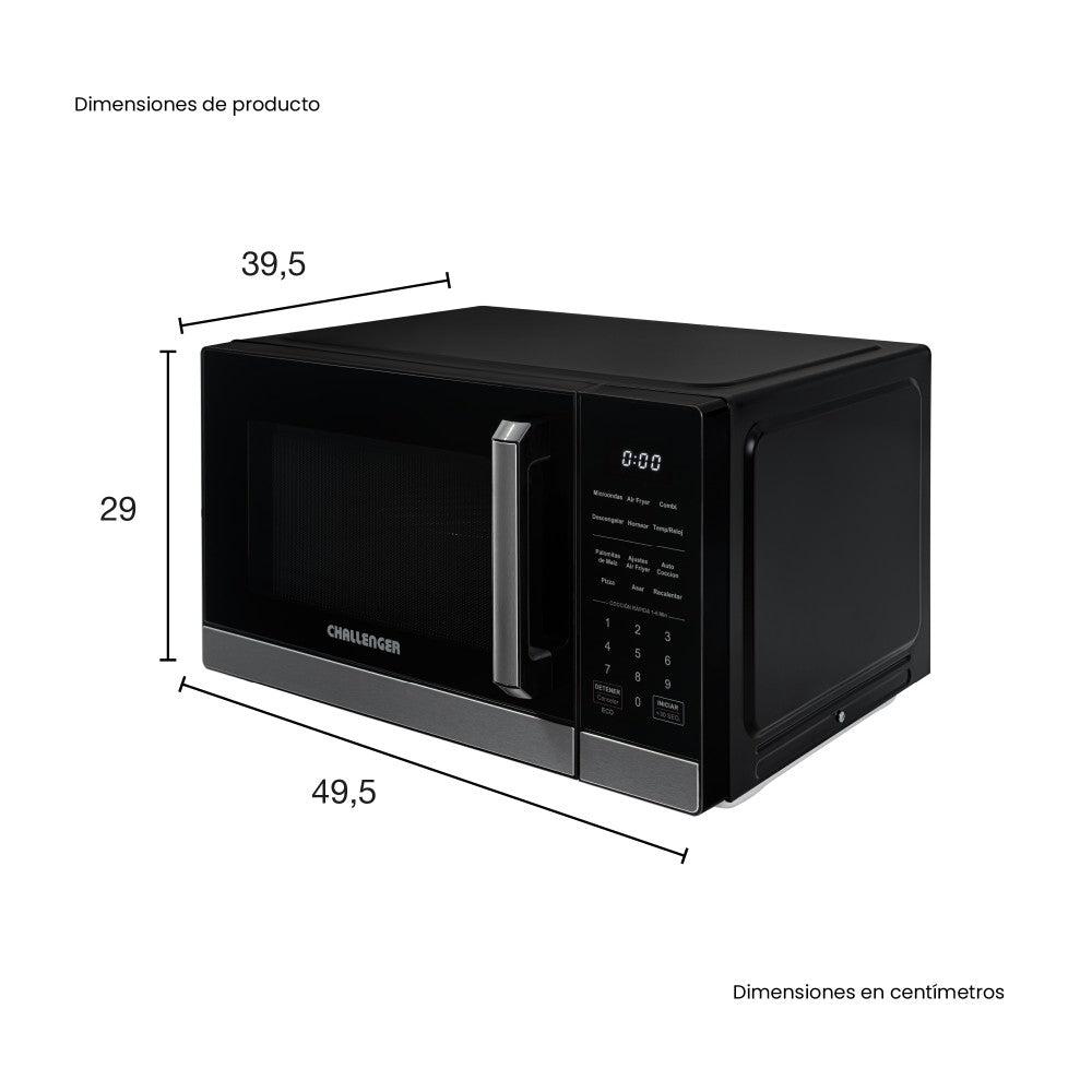 Horno Microondas Air Fryer HM 8024, Negro