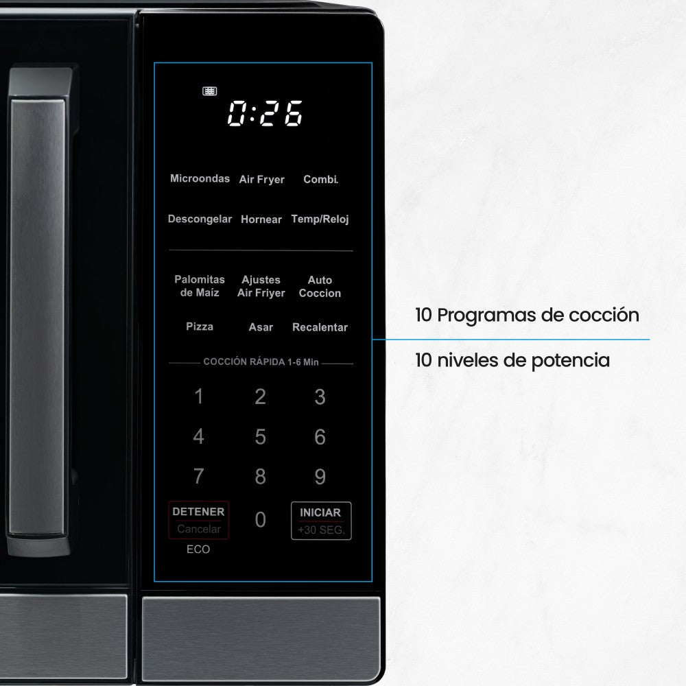 Horno Microondas Air Fryer HM 8024, Negro