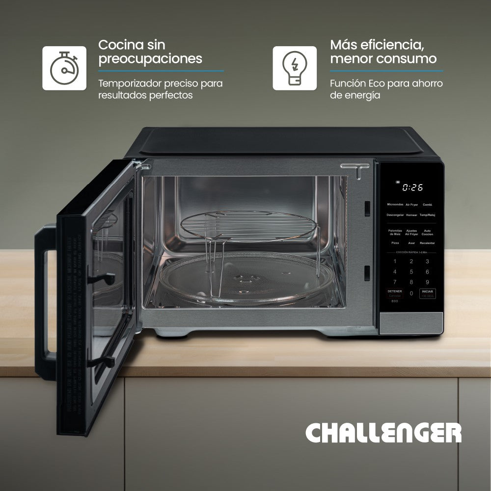 Horno Microondas Air Fryer HM 8024, Negro