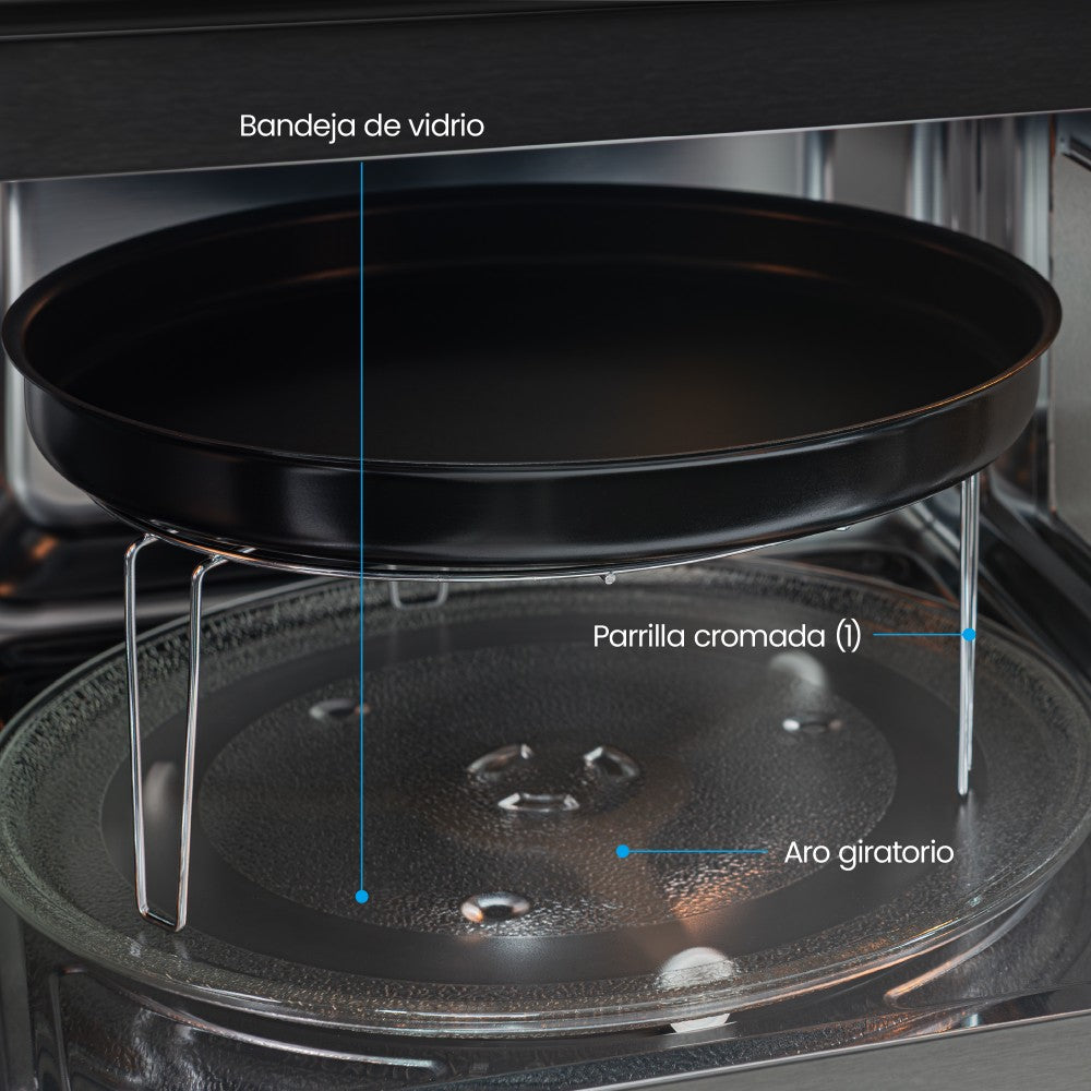 Horno Microondas Air Fryer HM 8024, Negro