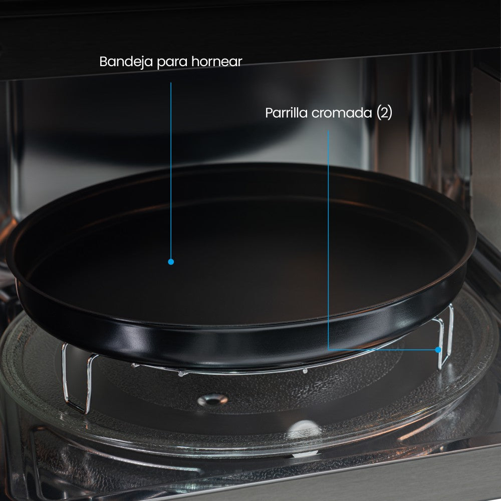 Horno Microondas Air Fryer HM 8024, Negro
