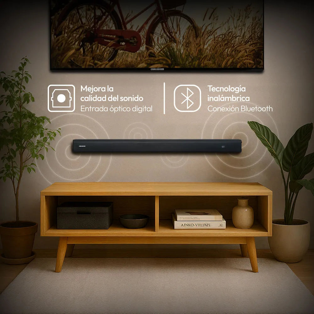 Barra De Sonido 30W Challenger, Negro