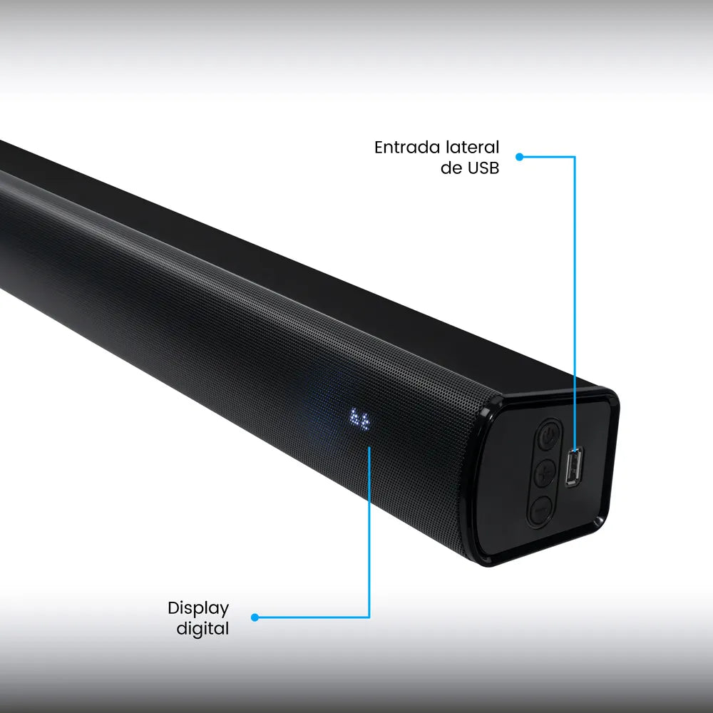 Barra De Sonido 50W Challenger, Negro