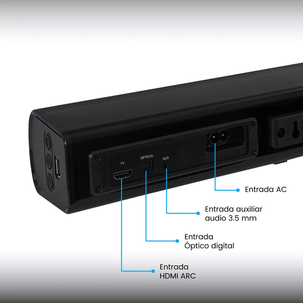 Barra De Sonido 50W Challenger, Negro