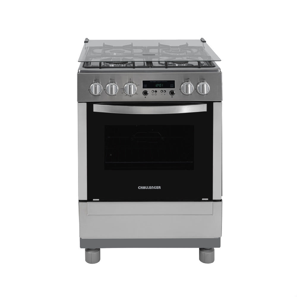 Estufa De Piso a Gas Propano Y Horno En Acero inox, Negro