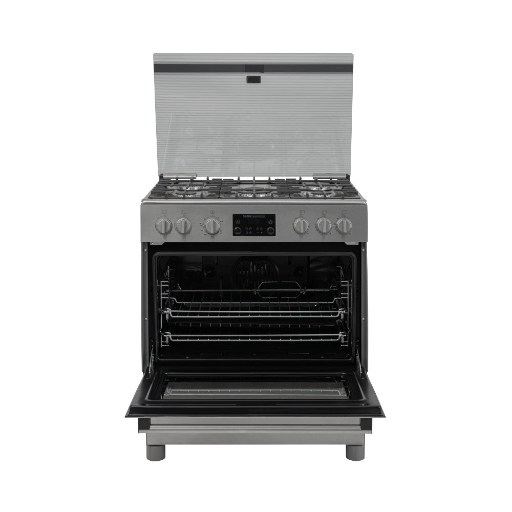 Estufa De Piso a Gas Natural Con Horno En Acero inox, Negro