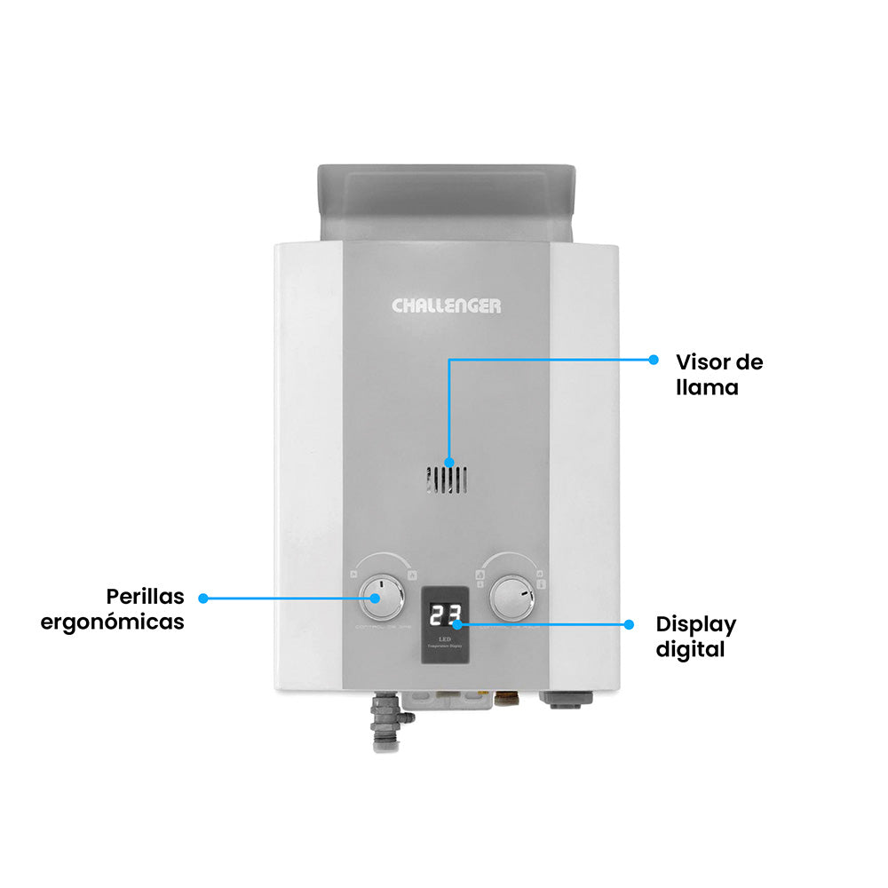 Calentador Gas Natural Challenger, 5,5l-Tn