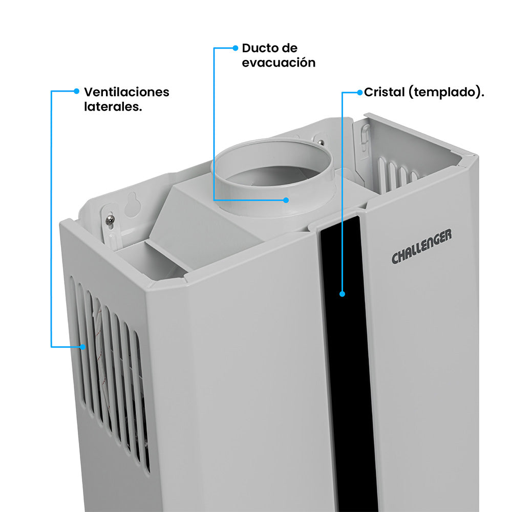 Calentador Gas Natural Challenger, Blanco 10l-Tn