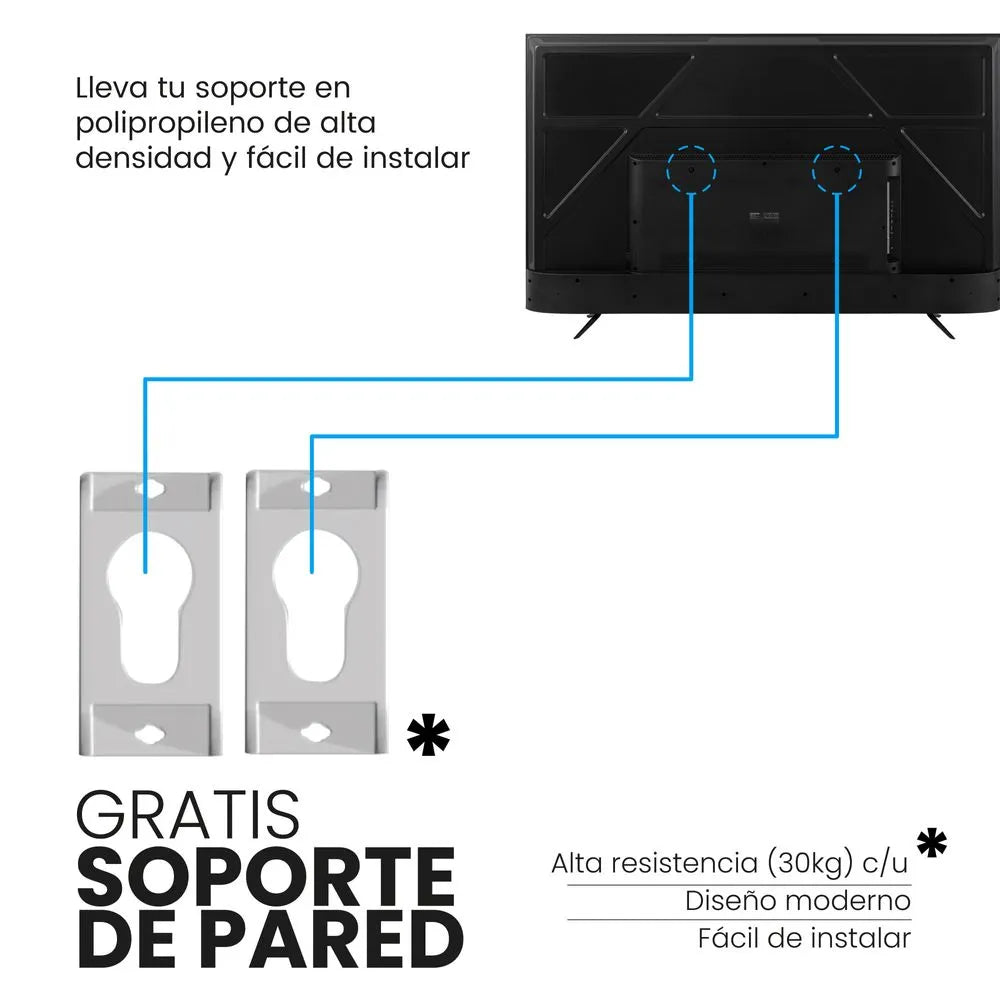 Televisor QLED 75" Google TV Incluye Soporte de Pared