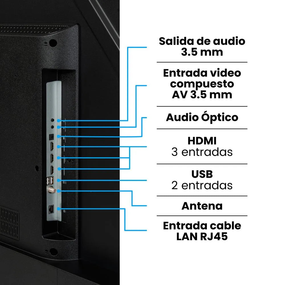 Televisor QLED 75" Google TV Incluye Soporte de Pared