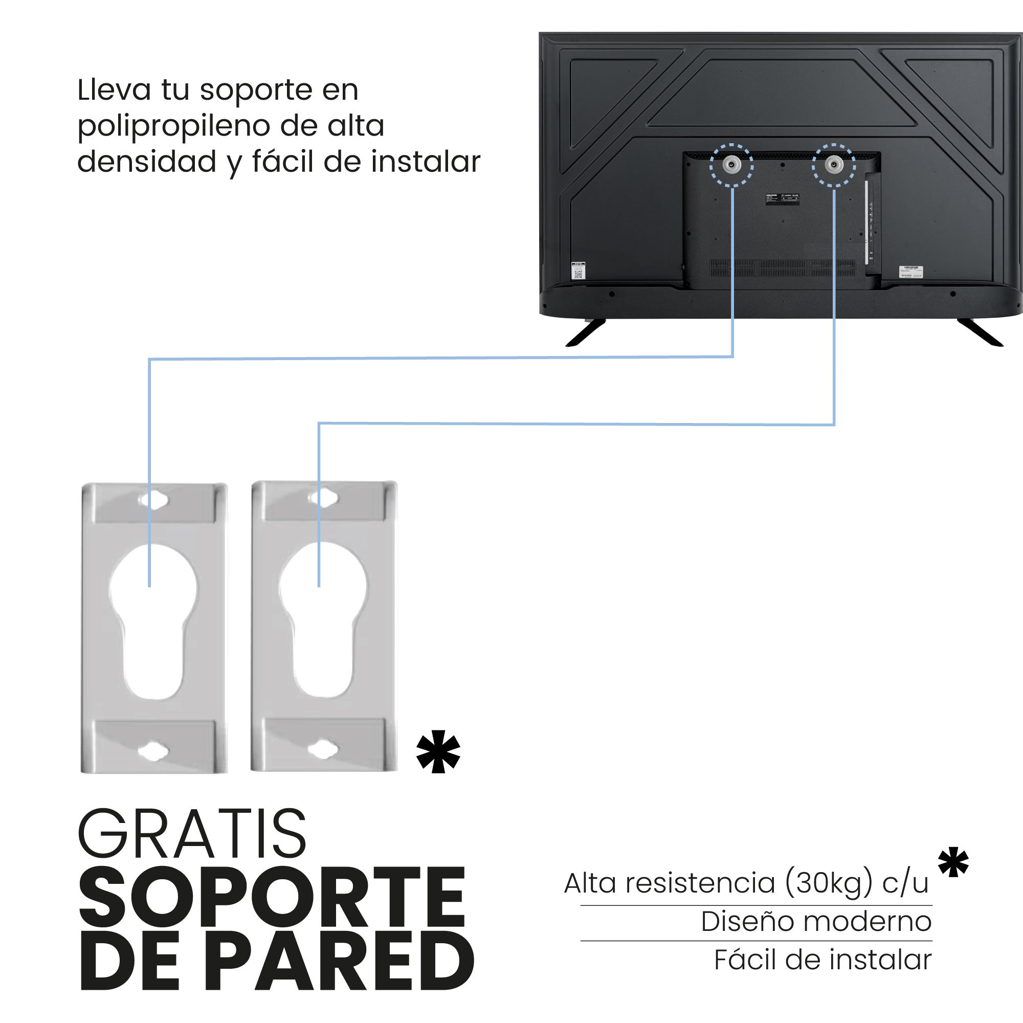 Televisor QLED 65" Google TV, Incluye Soporte De Pared