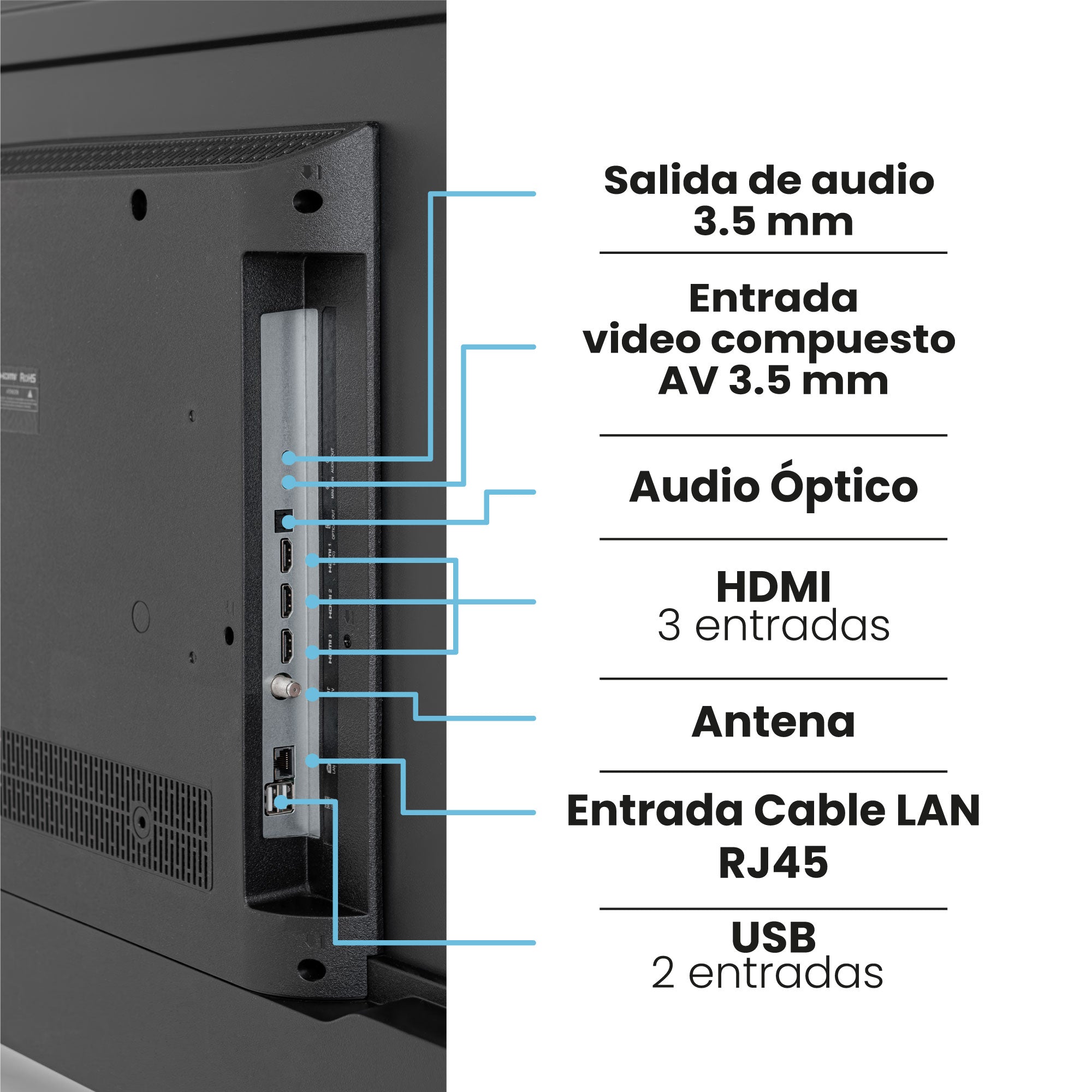 Televisor QLED 65" Google TV, Incluye Soporte De Pared