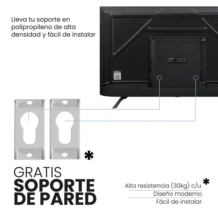 Televisor 43" Led Full HD Google TV, Incluye Soporte De Pared