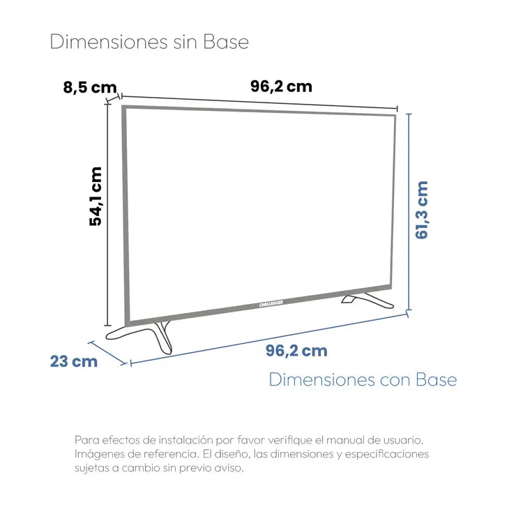 Televisor 43" Led Full HD Google TV, Incluye Soporte De Pared