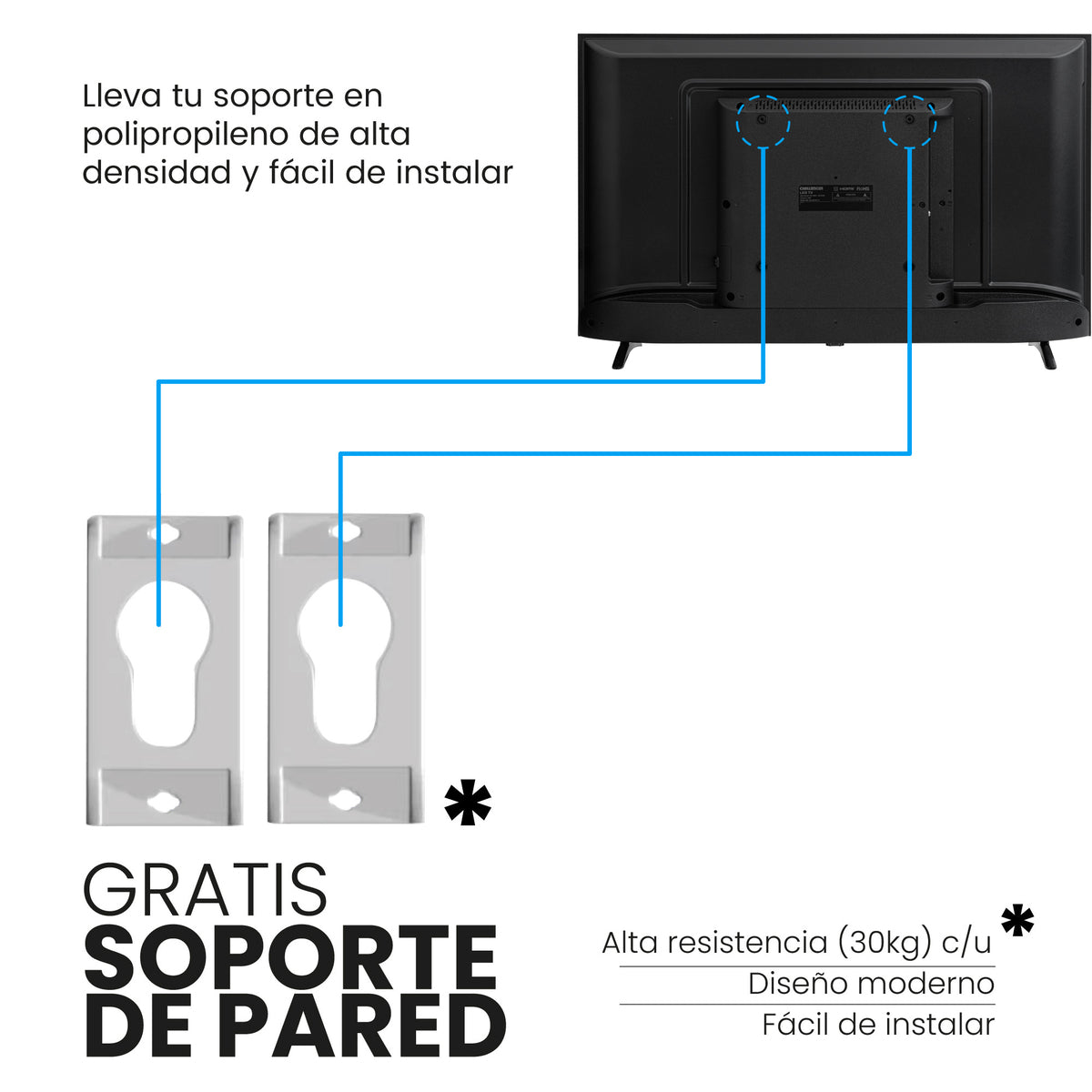 Televisor 40" Full HD Google TV, Incluye Soporte De Pared