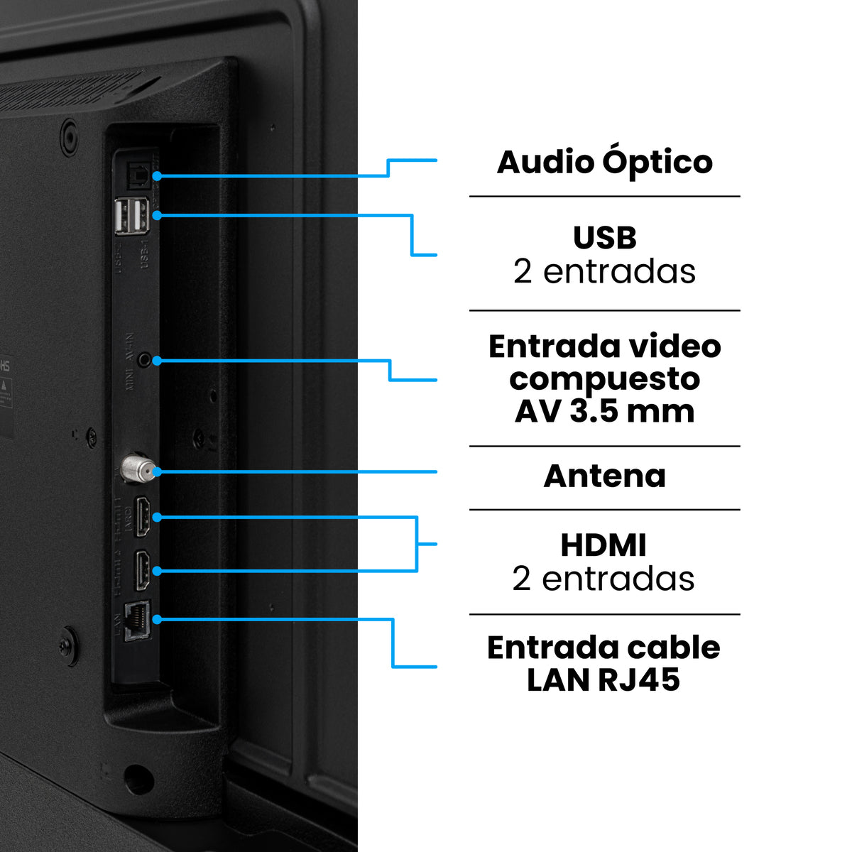 Televisor 40" Full HD Google TV, Incluye Soporte De Pared