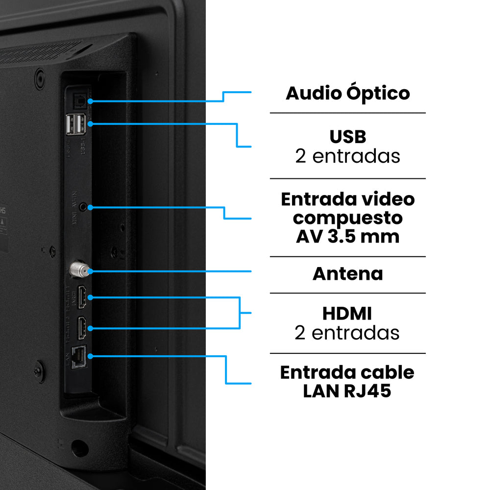 Televisor 32" HD Google TV Challenger, Negro