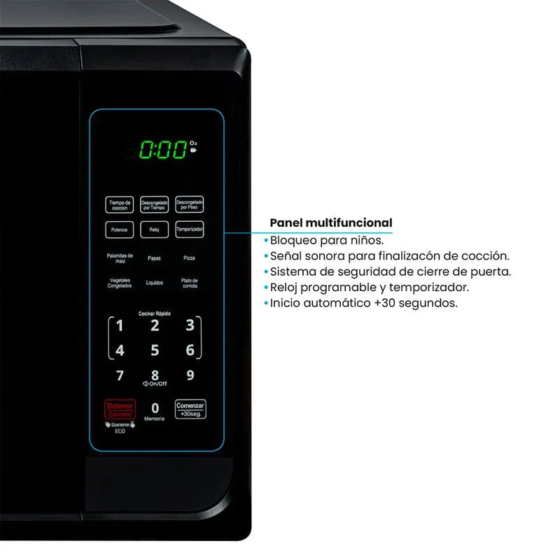 Microondas Negro 32lts 120v Challenger Hm8046