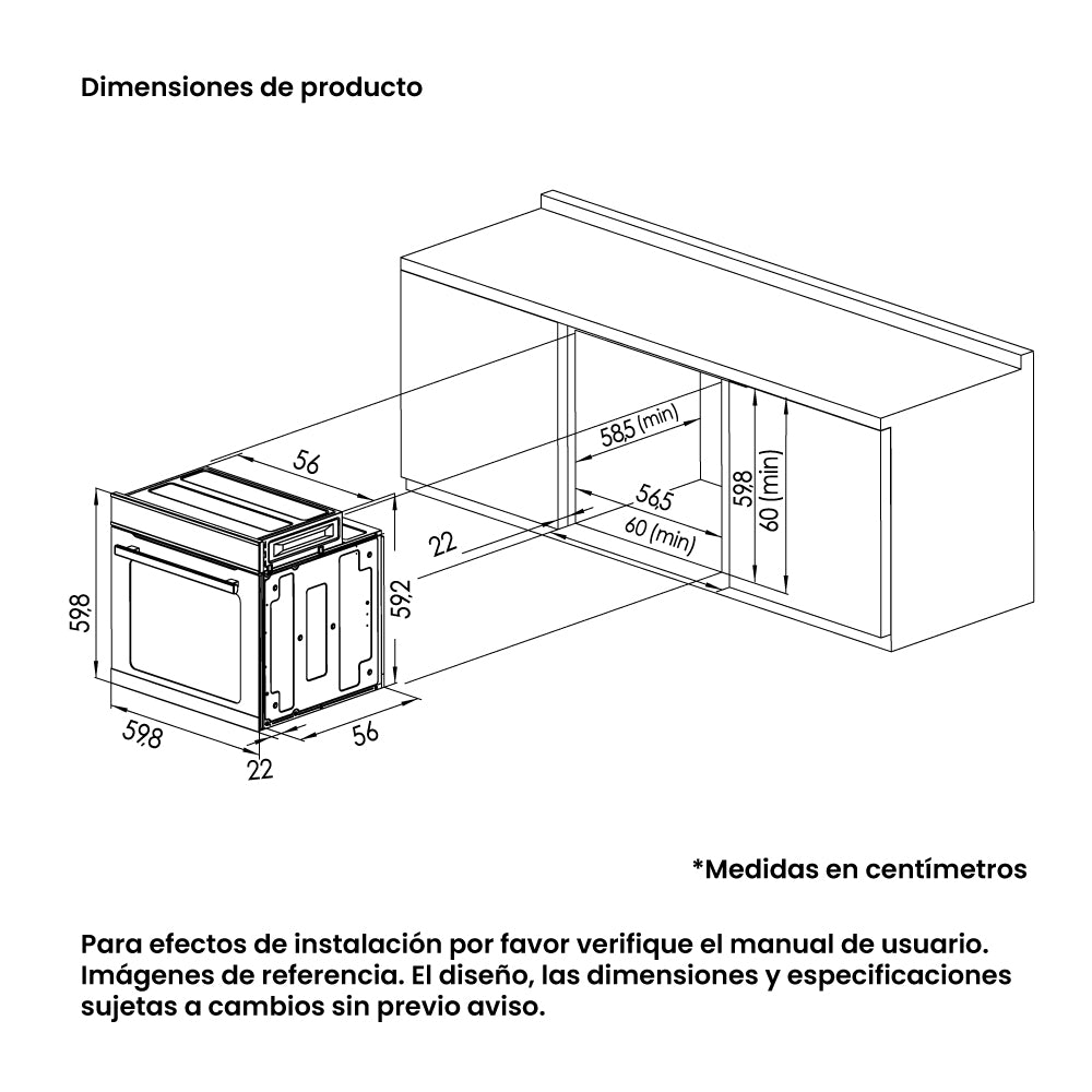 Horno De Empotrar Challenger Eléctrico V-HE 9662,  Aura Negro