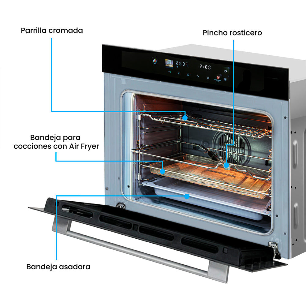 Horno De Empotrar Challenger Eléctrico V-HE 9662,  Aura Negro