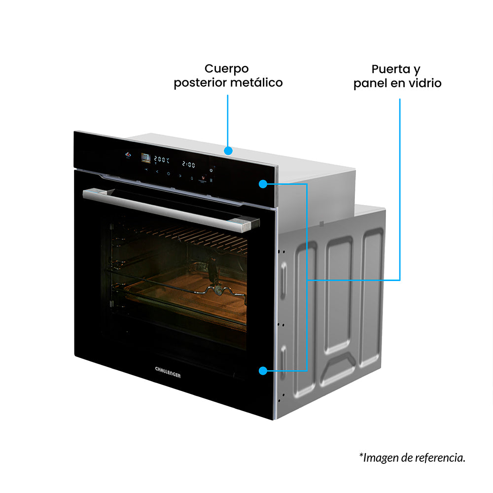 Horno De Empotrar Challenger Eléctrico V-HE 9662,  Aura Negro