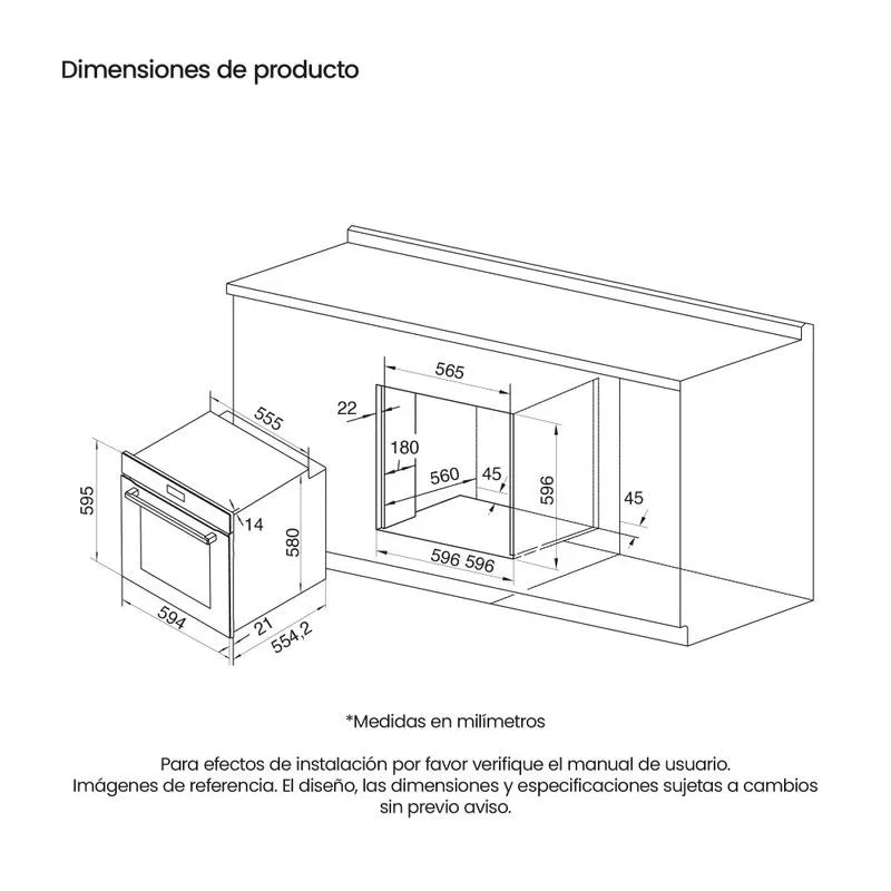 Horno Empotrar Eléctrico 59.4cm Challenger He9663