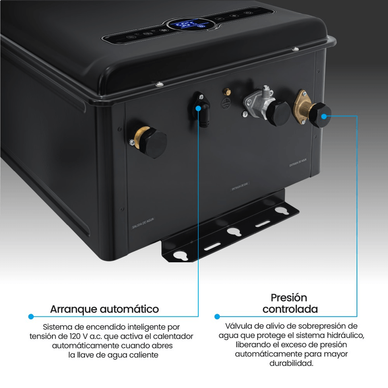 Calentador De Paso A Gas Tiro Natural Challenger 30 Lts Whf