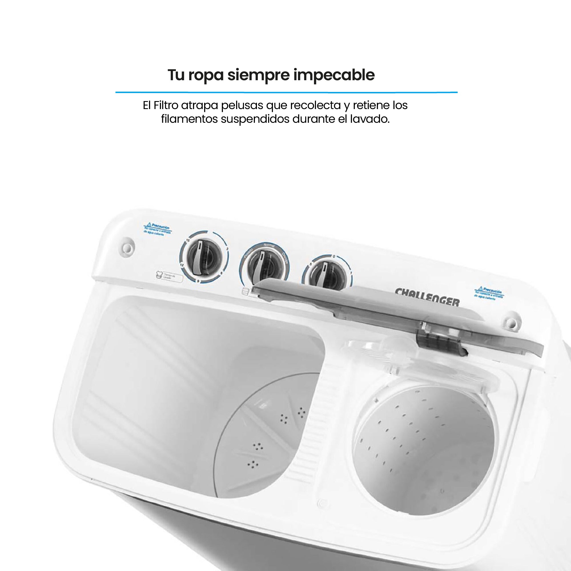 Lavadora Doble Tina 11 kg, Blanco