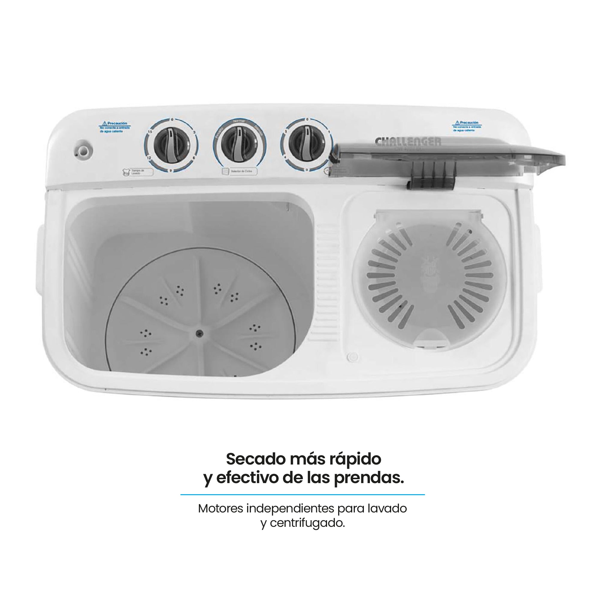 Lavadora Doble Tina 11 kg, Blanco