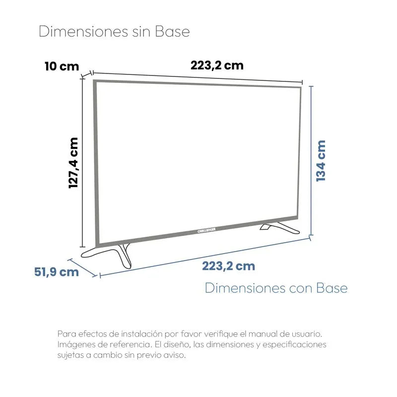 Televisor 100 Pulgadas Miniled Googletv Challenger 100kg290