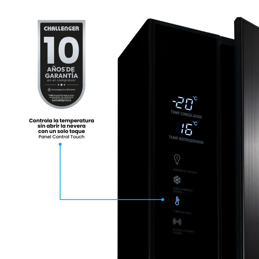 Nevera Challenger Cra 420, Negro Mate