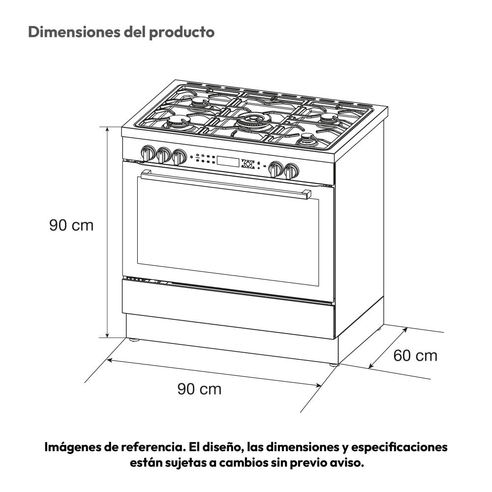 Estufa  Autosoportada  Challenger  90cm  Isola 9590
