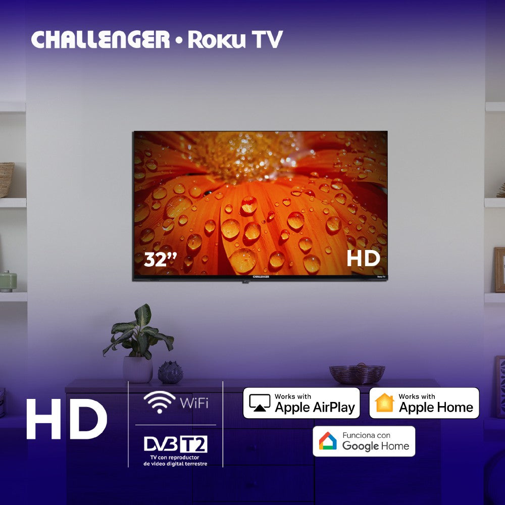 Televisor 32 Pulgadas Hd Roku Challenger 32kr14