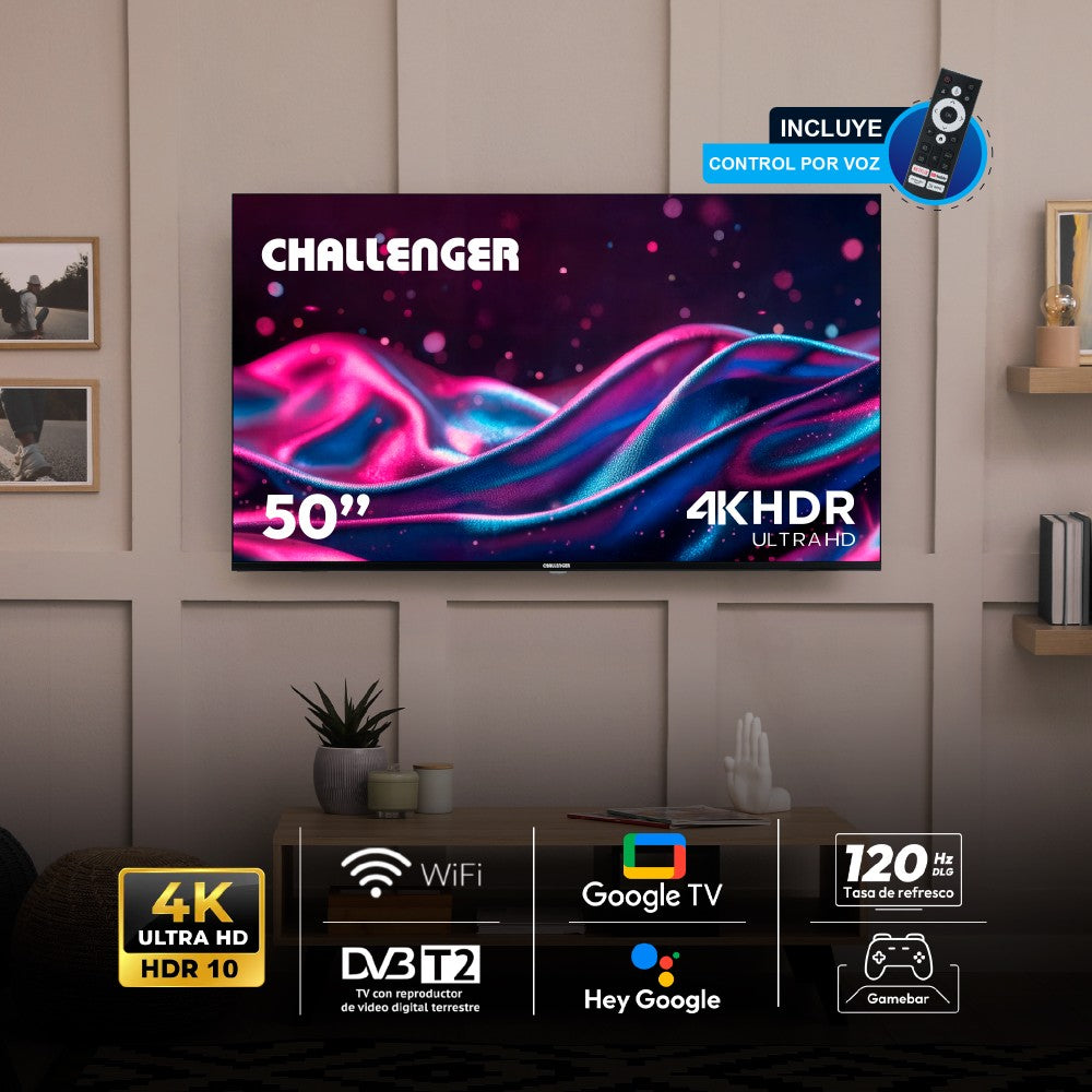 Televisor 50 Pulgadas Google Gaming Ksf Challenger 50tg3770