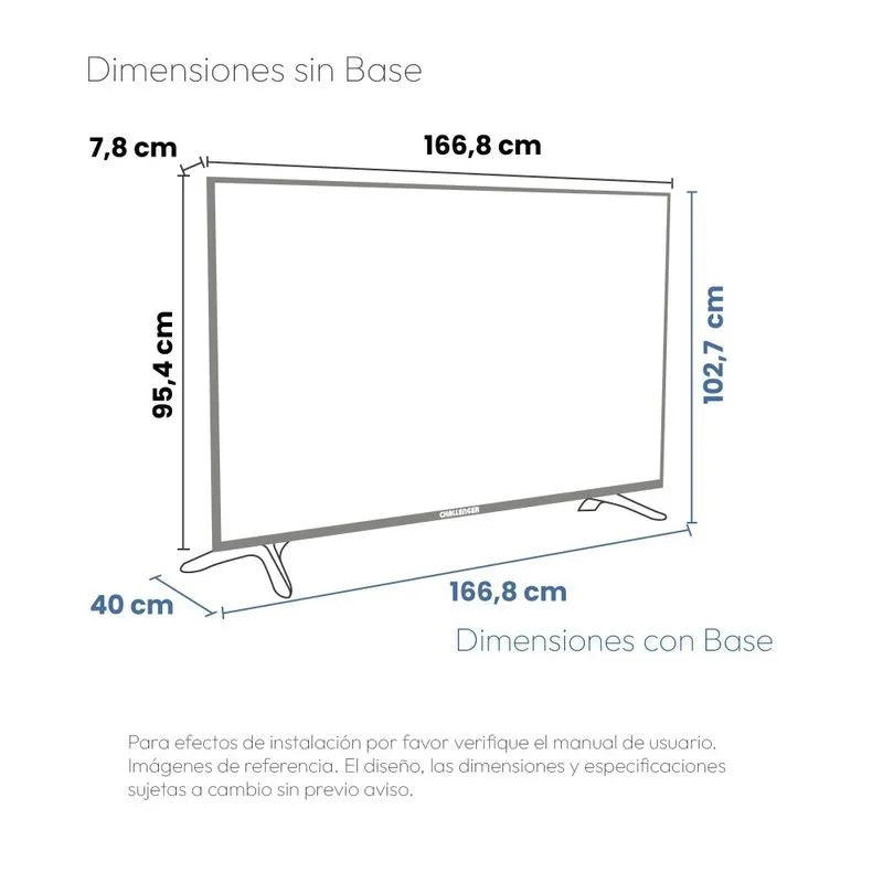 Televisor 75 Pulgadas Qled Google Gaming Challenger 75tg4770