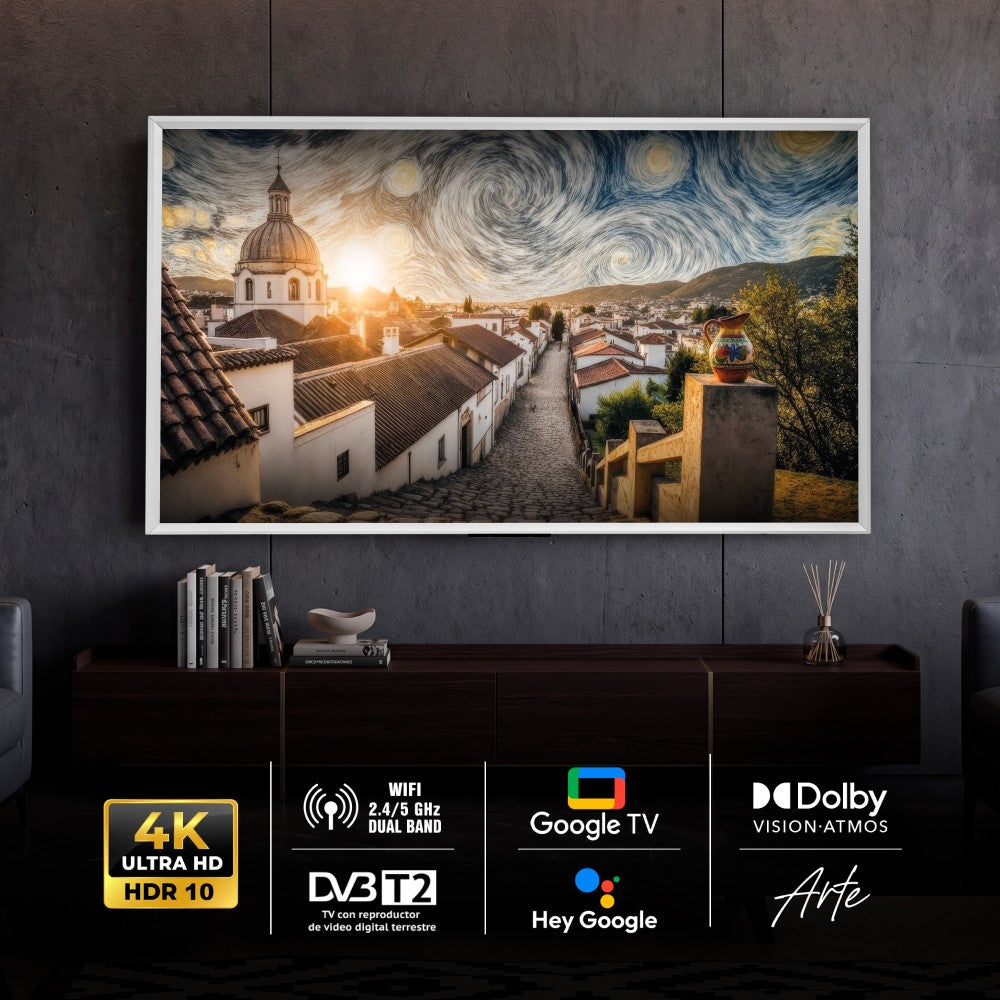 Televisor Challenger QLED Arte 55 Pulgadas Google TV 55TG380 BT T2